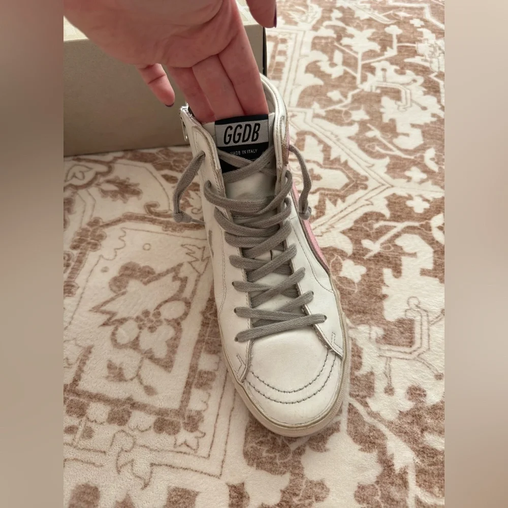 Women's Golden Goose Classic Slide High Top Sneakers - Picture 3 of 16
